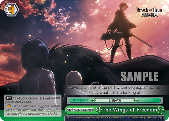 The Wings of Freedom - AOT/S35-E053R - Triple Rare available at 401 Games Canada