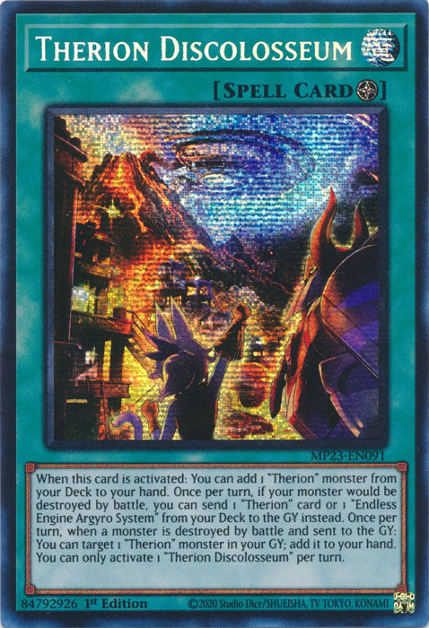 Therion Discolosseum - MP23-EN091 - Prismatic Secret Rare - 1st Edition available at 401 Games Canada