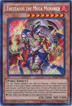 Thestalos the Mega Monarch - MP15-EN021 - Secret Rare - 1st Edition available at 401 Games Canada