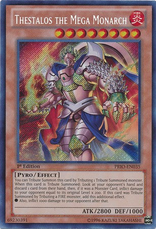 Thestalos the Mega Monarch - PRIO-EN035 - Secret Rare - 1st Edition available at 401 Games Canada