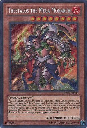 Thestalos the Mega Monarch - PRIO-EN035 - Secret Rare - Unlimited available at 401 Games Canada