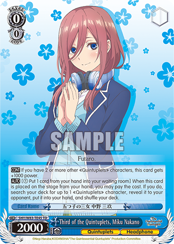 Third of the Quintuplets, Miku Nakano - 5HY/W83-TE45 - Trial Deck available at 401 Games Canada