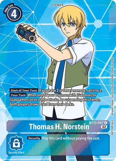 Thomas H. Norstein (Box Topper) - BT13-097 - Rare available at 401 Games Canada