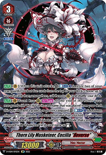 Thorn Lily Musketeer, Cecilia 'Reverse' - D-VS04/SP12 - SP available at 401 Games Canada