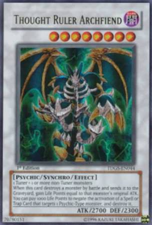 Thought Ruler Archfiend - TDGS-EN044 - Ultra Rare - 1st Edition available at 401 Games Canada