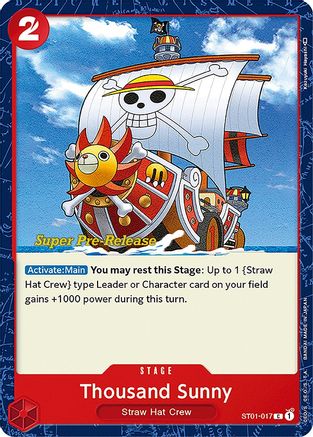 Thousand Sunny (Super Pre-Release) - ST01-017 - Common available at 401 Games Canada