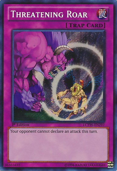 Threatening Roar - LCYW-EN297 - Secret Rare - 1st Edition available at 401 Games Canada