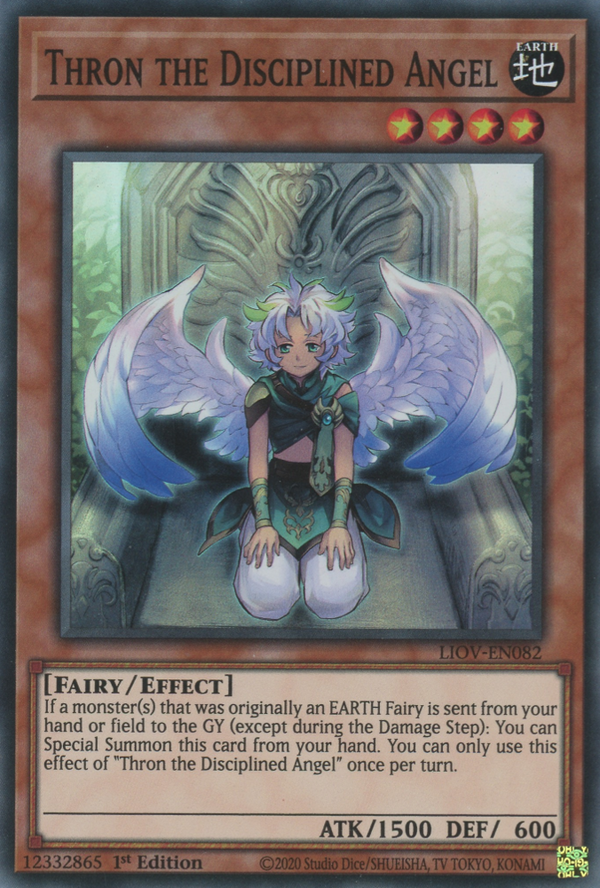 Thron the Disciplined Angel - LIOV-EN082 - Super Rare - 1st Edition available at 401 Games Canada