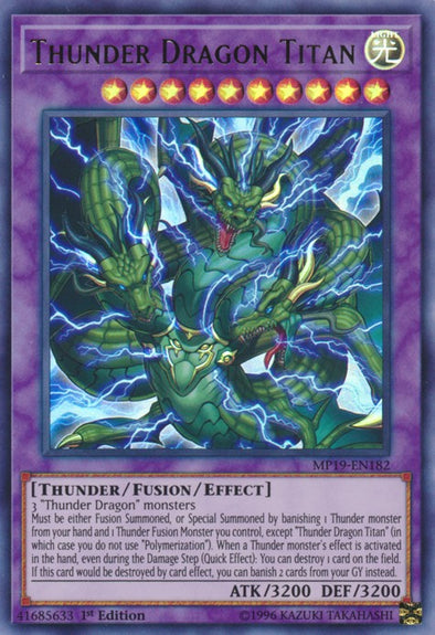 Thunder Dragon Titan - MP19-EN182 - Ultra Rare - 1st Edition available at 401 Games Canada