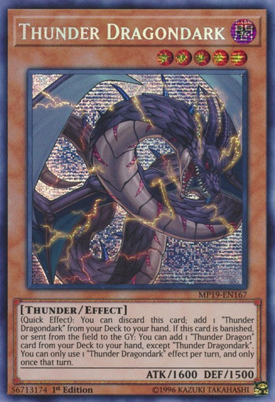 Thunder Dragondark - MP19-EN167 - Prismatic Secret Rare - 1st Edition available at 401 Games Canada