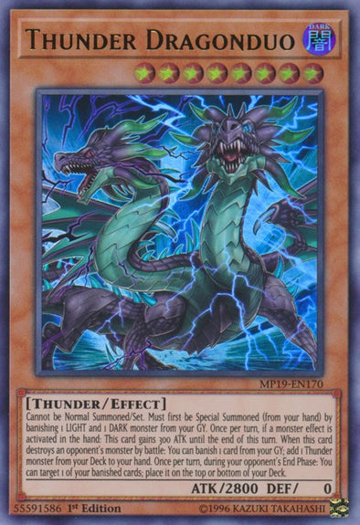 Thunder Dragonduo - MP19-EN170 - Ultra Rare - 1st Edition available at 401 Games Canada