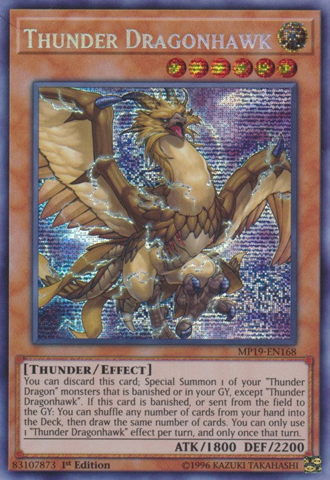 Thunder Dragonhawk - MP19-EN168 - Prismatic Secret Rare - 1st Edition available at 401 Games Canada