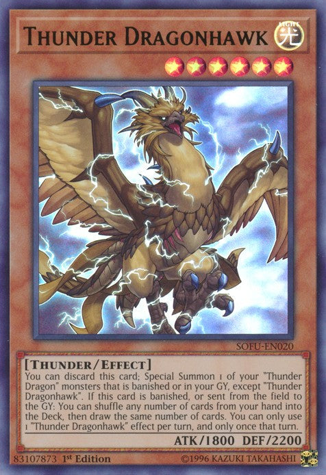 Thunder Dragonhawk - SOFU-EN020 - Ultra Rare - 1st Edition available at 401 Games Canada