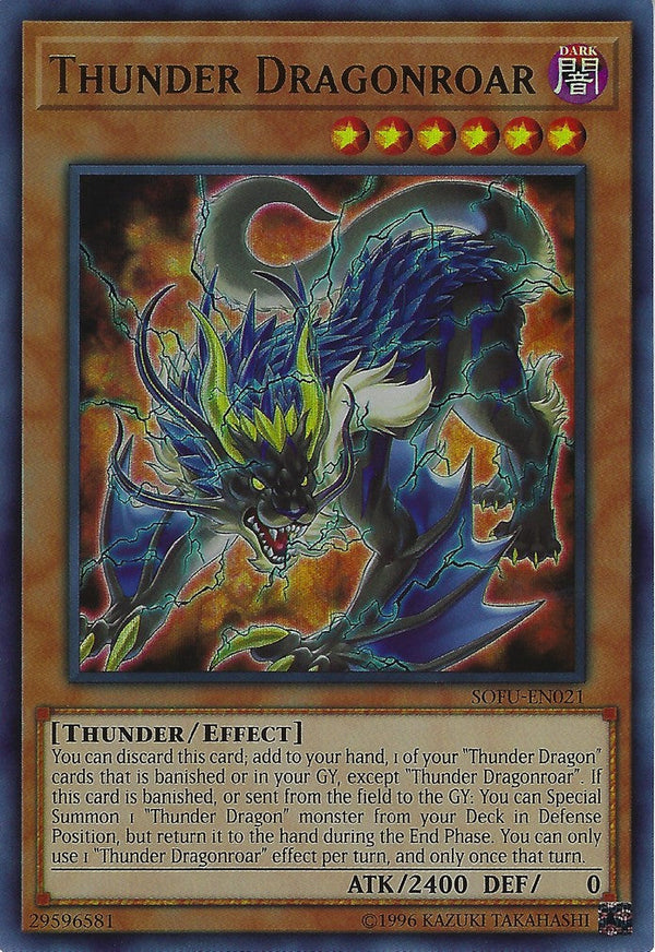Thunder Dragonroar - SOFU-EN021 - Ultra Rare - Unlimited available at 401 Games Canada