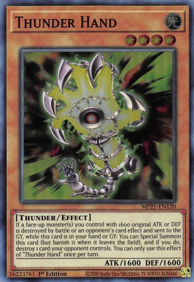 Thunder Hand - MP21-EN120 - Super Rare - 1st Edition available at 401 Games Canada