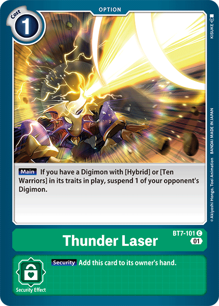 Thunder Laser - BT7-101 - Common available at 401 Games Canada