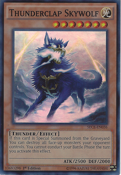 Thunderclap Skywolf - SECE-EN036 - Super Rare - 1st Edition available at 401 Games Canada