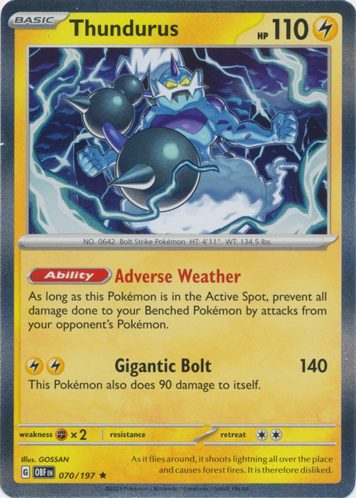 Thundurus - 070/197 - Rare available at 401 Games Canada