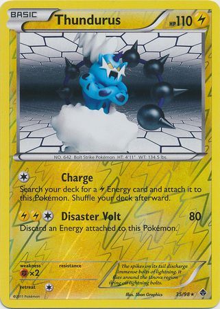 Thundurus - 35/98 - Holo Rare - Reverse Holo available at 401 Games Canada