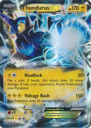 Thundurus EX - 26/108 - Ultra Rare available at 401 Games Canada