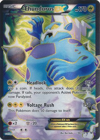 Thundurus EX - 98/108 - Full Art Ultra Rare available at 401 Games Canada