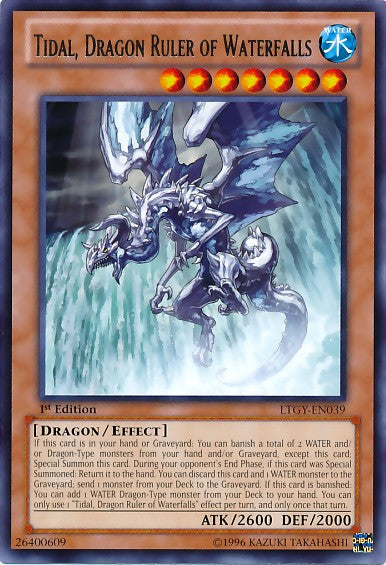 Tidal, Dragon Ruler of Waterfalls - LTGY-EN039 - Rare - 1st Edition available at 401 Games Canada