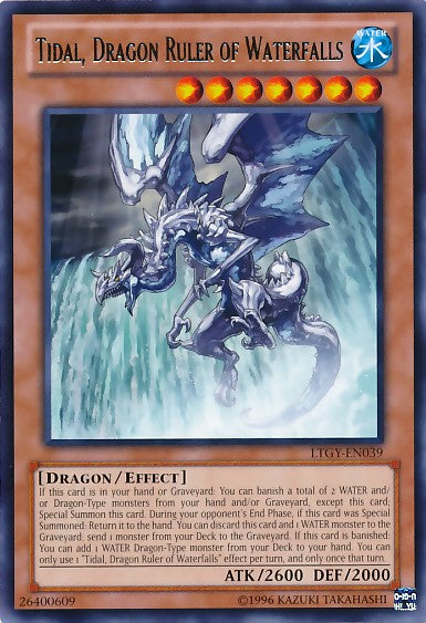 Tidal, Dragon Ruler of Waterfalls - LTGY-EN039 - Rare - Unlimited available at 401 Games Canada