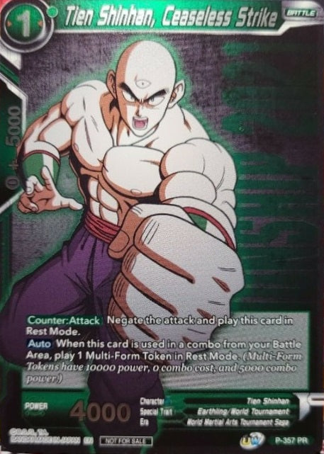 Tien Shinhan, Ceaseless Strike - P-357 - Promo (Championship 2021) available at 401 Games Canada