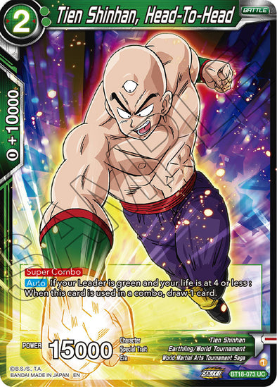 Tien Shinhan, Head-To-Head - BT18-073 - Uncommon available at 401 Games Canada