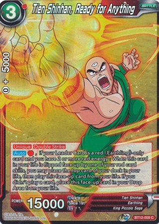 Tien Shinhan, Ready for Anything - BT12-009 - Common (Foil) available at 401 Games Canada