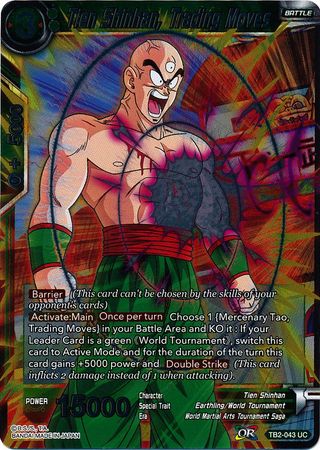 Tien Shinhan, Trading Moves - TB2-043 - Uncommon (FOIL) available at 401 Games Canada