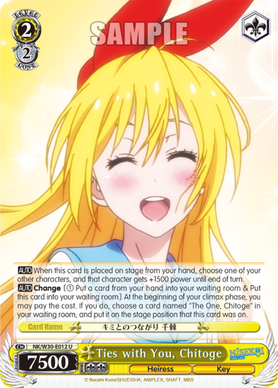 Ties with You, Chitoge - NK/W30-E012 - Uncommon available at 401 Games Canada