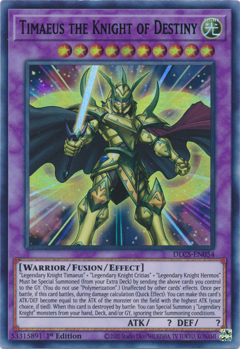 Timaeus the Knight of Destiny (Purple) - DLCS-EN054 - Ultra Rare - 1st Edition available at 401 Games Canada