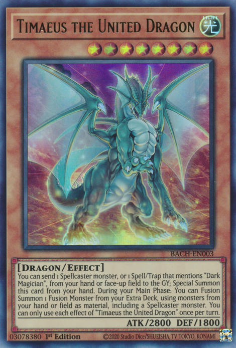 Timaeus the United Dragon - BACH-EN003 - Ultra Rare - 1st Edition available at 401 Games Canada