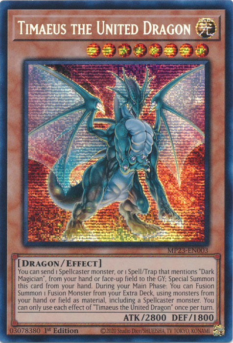 yugioh cards canada 401 Games Canada - Timaeus the United Dragon - MP23-EN003 - Prismatic Secret Rare
