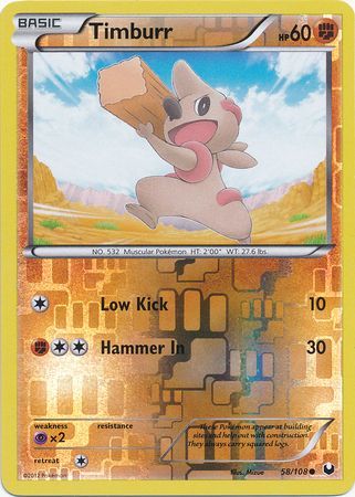 Timburr - 58/108 - Common - Reverse Holo available at 401 Games Canada