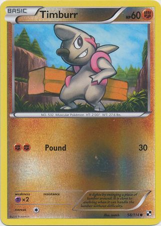 Timburr - 58/114 - Common - Reverse Holo available at 401 Games Canada