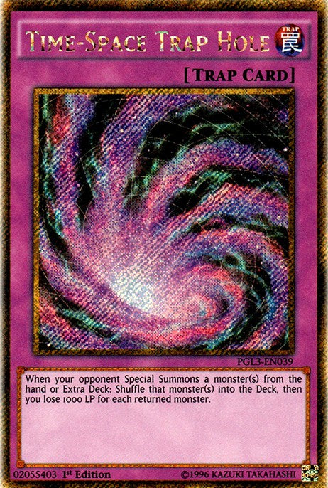 Time-Space Trap Hole - PGL3-EN039 - Gold Secret Rare - 1st Edition available at 401 Games Canada