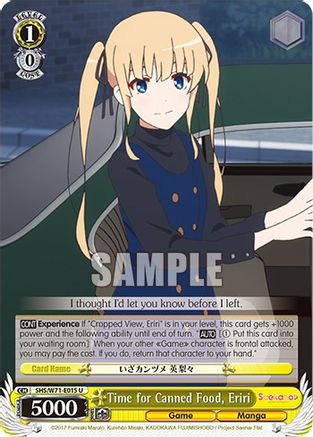 Time for Canned Food, Eriri - SHS/W71-E015 - Uncommon available at 401 Games Canada