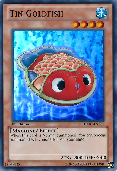 Tin Goldfish - HA07-EN037 - Super Rare - 1st Edition available at 401 Games Canada