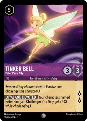 Tinker Bell (Peter Pan's Ally) - 58/204 - Common available at 401 Games Canada