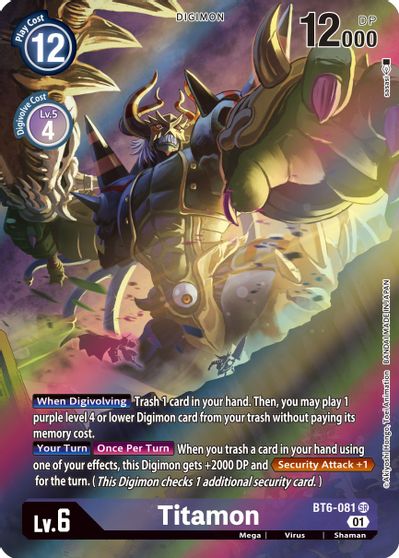 Titamon (Alternate Art) - BT6-081 - Super Rare available at 401 Games Canada