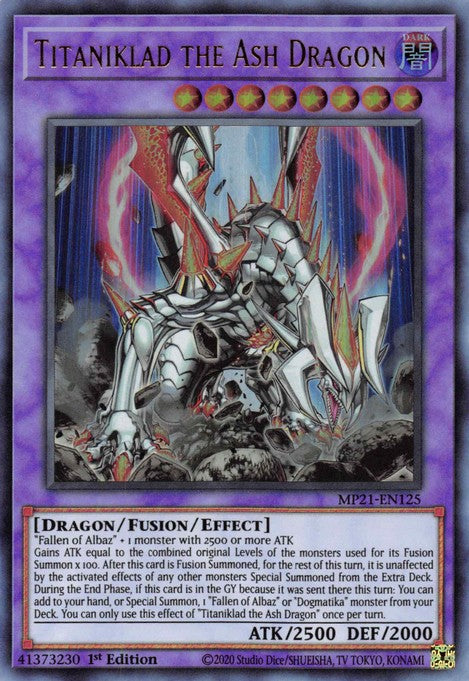 Titaniklad the Ash Dragon - MP21-EN125 - Ultra Rare - 1st Edition available at 401 Games Canada