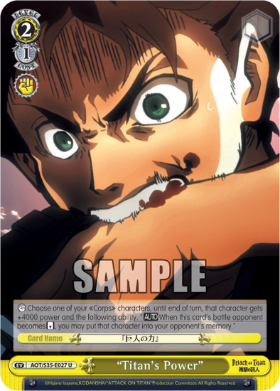 "Titan's Power" - AOT/S35-E027 - Uncommon available at 401 Games Canada