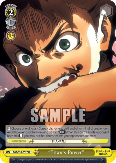 "Titan's Power" - AOT/S35-E027 - Uncommon available at 401 Games Canada