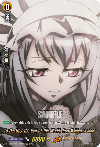 To Destroy the Evil of this World, Iron Maiden Jeanne - D-TB03/SKR104 - SKR available at 401 Games Canada