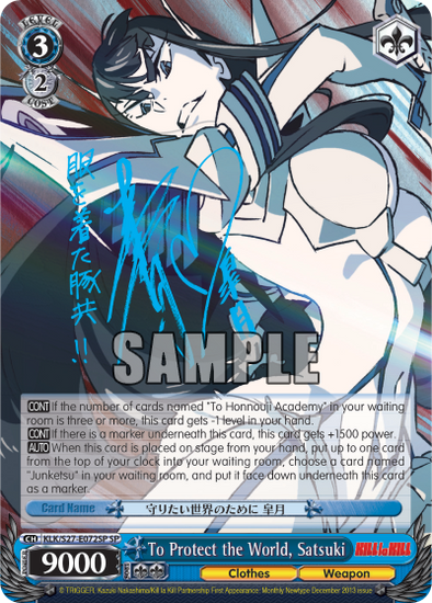 To Protect the World, Satsuki - KLK/S27-E072SP - Special Rare available at 401 Games Canada