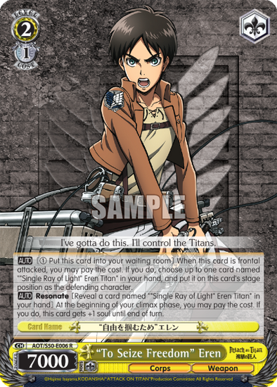 "To Seize Freedom" - AOT/S50-E006 - Rare available at 401 Games Canada