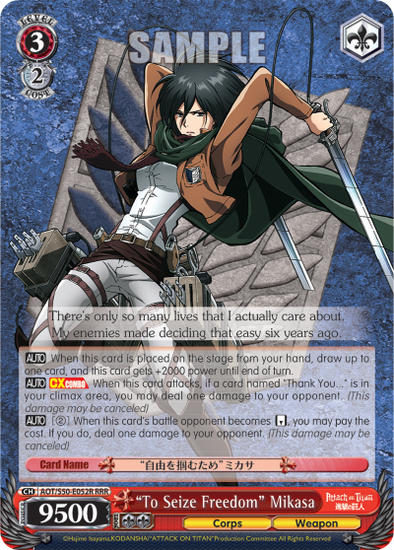 "To Seize Freedom" Mikasa - AOT/S50-E059R - Triple Rare available at 401 Games Canada