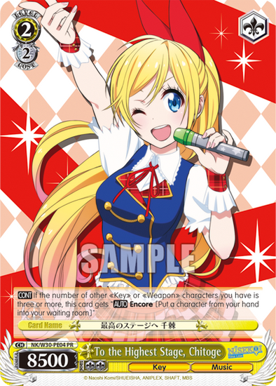 To the Highest Stage, Chitoge - NK/W30-PE04 - Promo available at 401 Games Canada